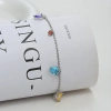 The colorful heart-shaped gold bracelet is adjustable and versatile for giving as a gift Item Picture